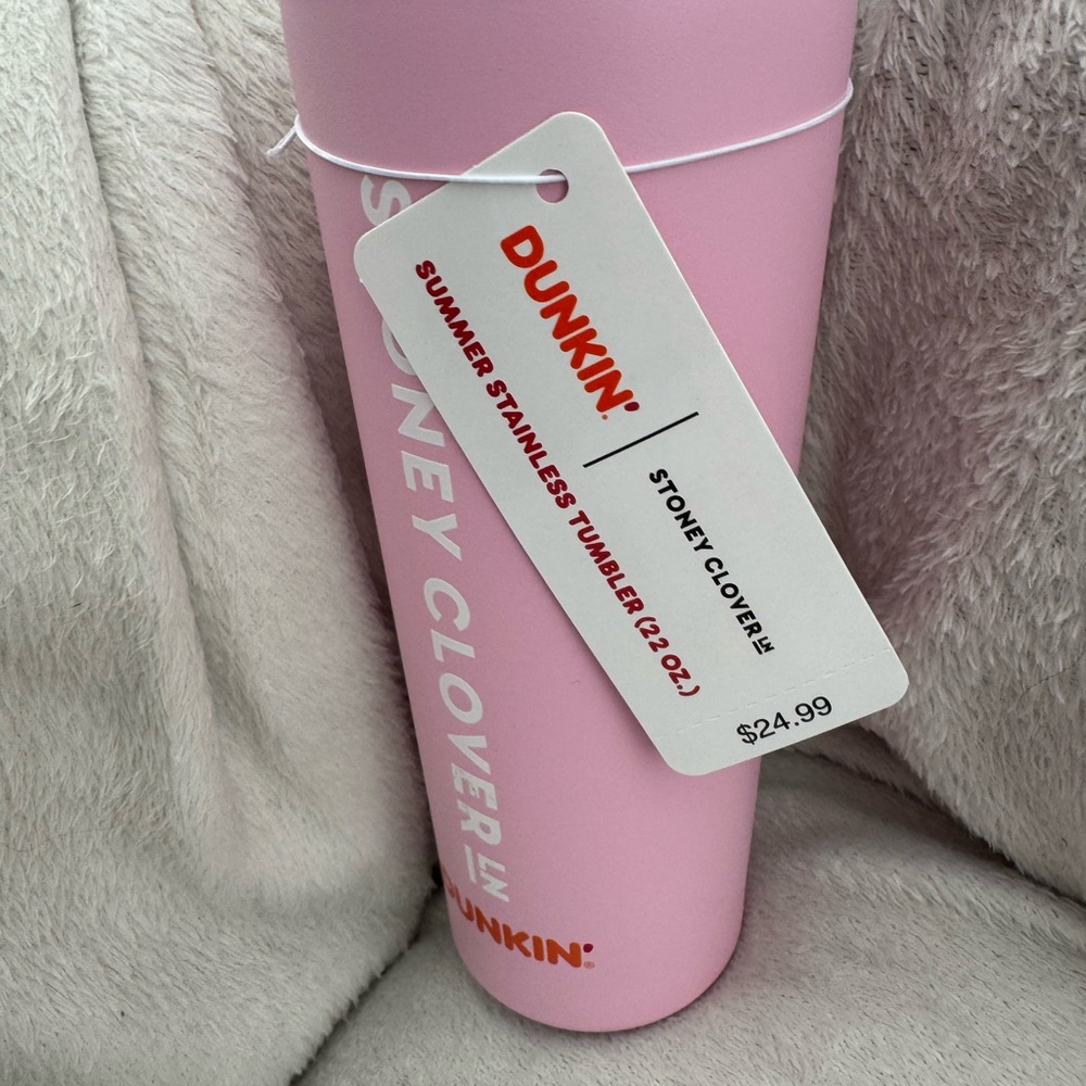 Stoney Clover Lane Pink Tumbler Dunkin  summer Stainless Tumbler
